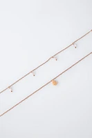 FLOWER NECKLACE AND RING TWO-PACK
