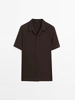 Chemise manches courtes lin