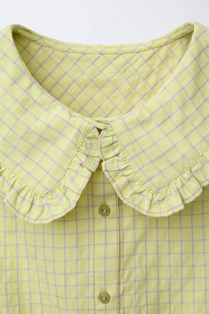 CHEMISE À CARREAUX COLS