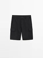Bermuda cargo en coton mélang