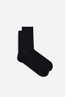 CHAUSSETTES CÔTELÉES CONTRASTE