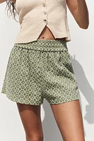 EMBROIDERED PERFORATED SHORTS