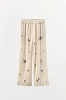 JEWELED LINEN PANTS