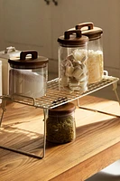 FOLDABLE LACQUERED METAL RACK