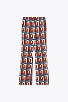 ZW COLLECTION PRINTED FLARE PANTS