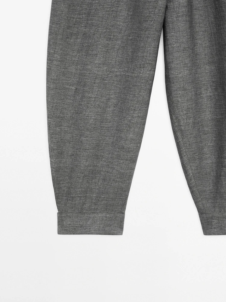 Pantalon balloon boutons