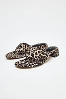 ANIMAL PRINT HEELED SANDALS
