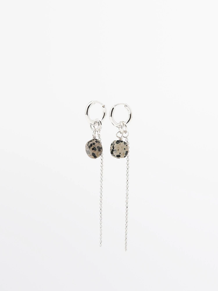 Stone ring earrings