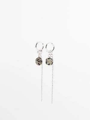 Stone ring earrings