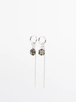 Stone ring earrings