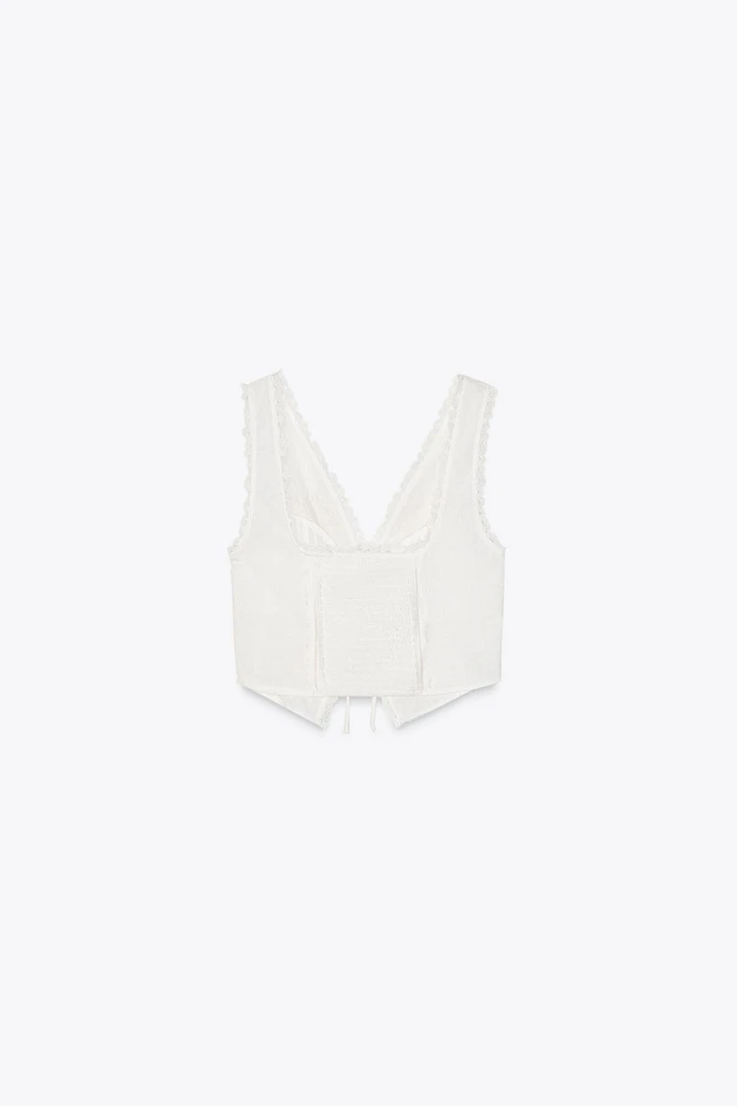 PLUMETI TIE CROP TOP