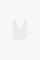 PLUMETI TIE CROP TOP