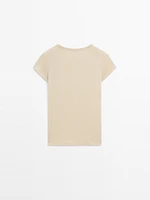 Short sleeve cotton blend T-shirt