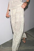 ZW COLLECTION PATCHWORK EMBROIDERED PANTS