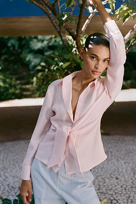 FLOWY KNOTTED SHIRT
