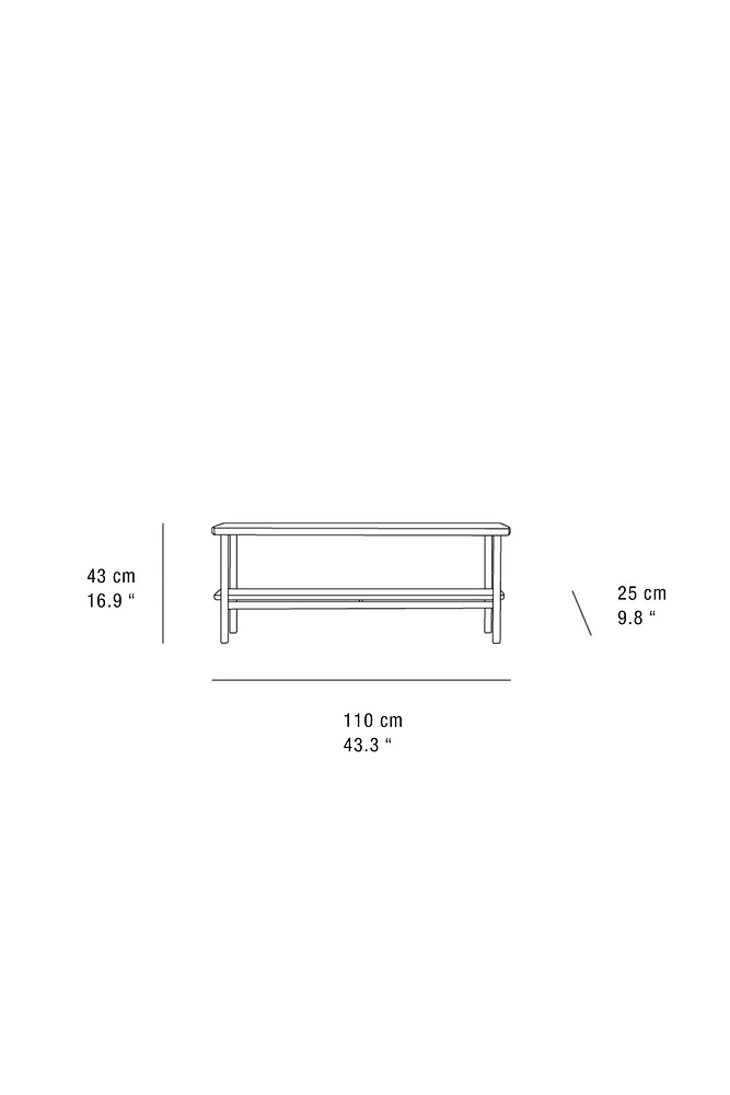 ACACIA WOOD DOUBLE BENCH