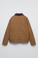 WASHED CORDUROY COLLAR JACKET