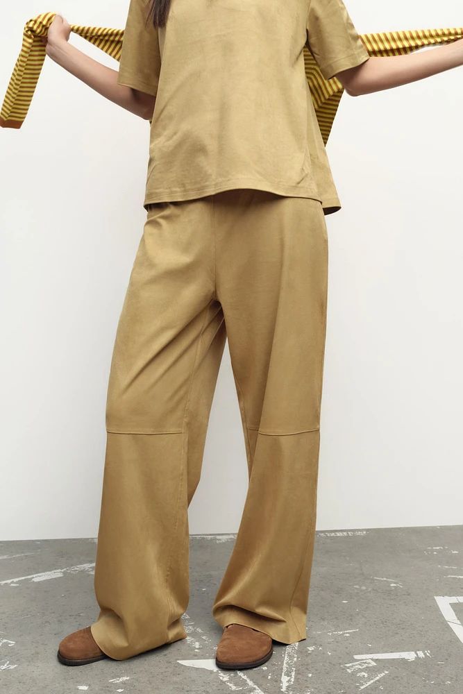 FAUX SUEDE PANTS