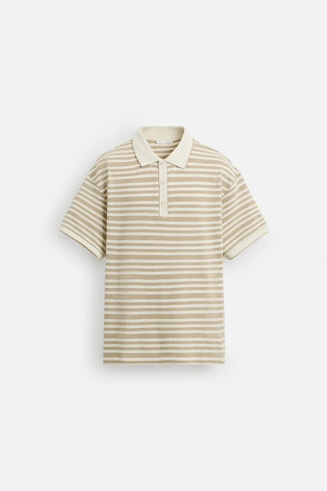 POLO JACQUARD RAYÉ