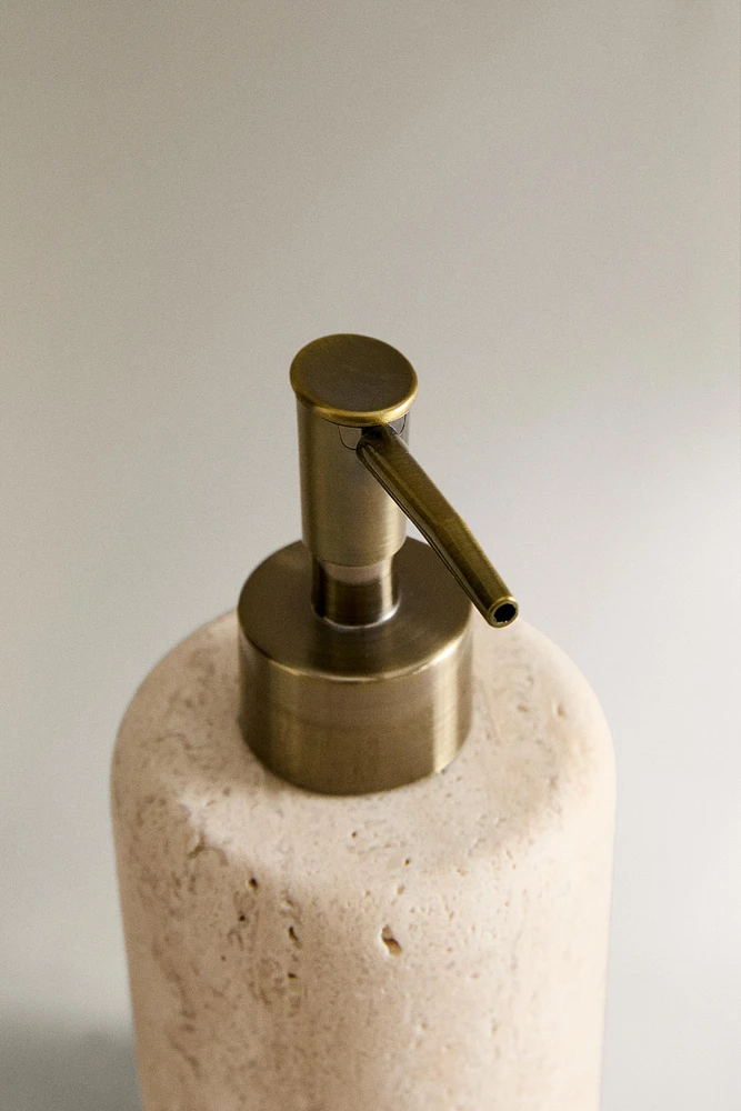 BEIGE MARBLE SOAP DISPENSER