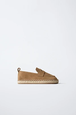 LEATHER JUTE LOAFERS