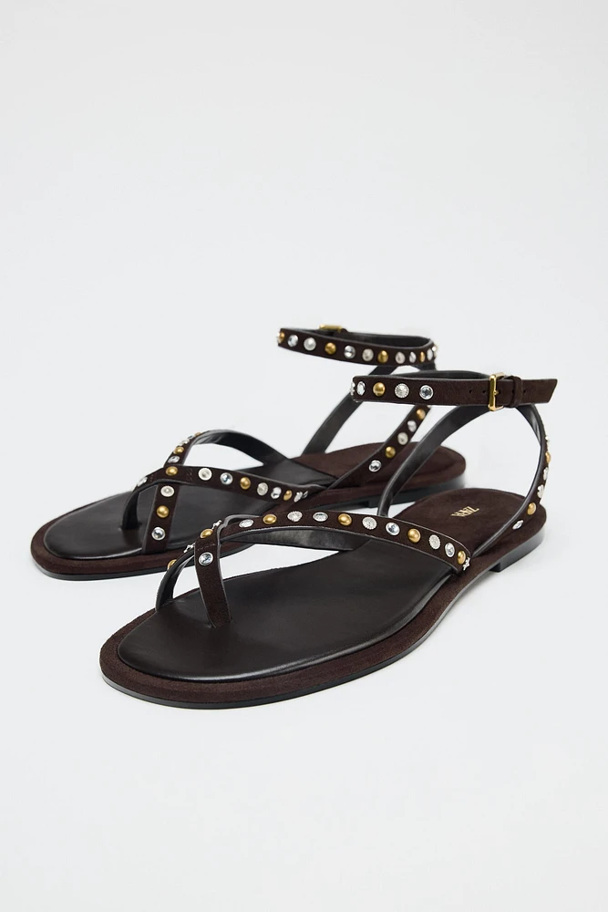 SANDALES EN CUIR FANTAISIE