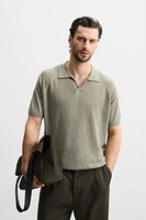 100% LINEN KNIT POLO SHIRT