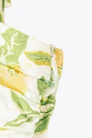 ROBE COURTE AVEC LIN IMPRIMÉ