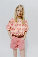 PRINTED CROPPED T-SHIRT