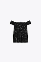 TOP GILET SEQUINS