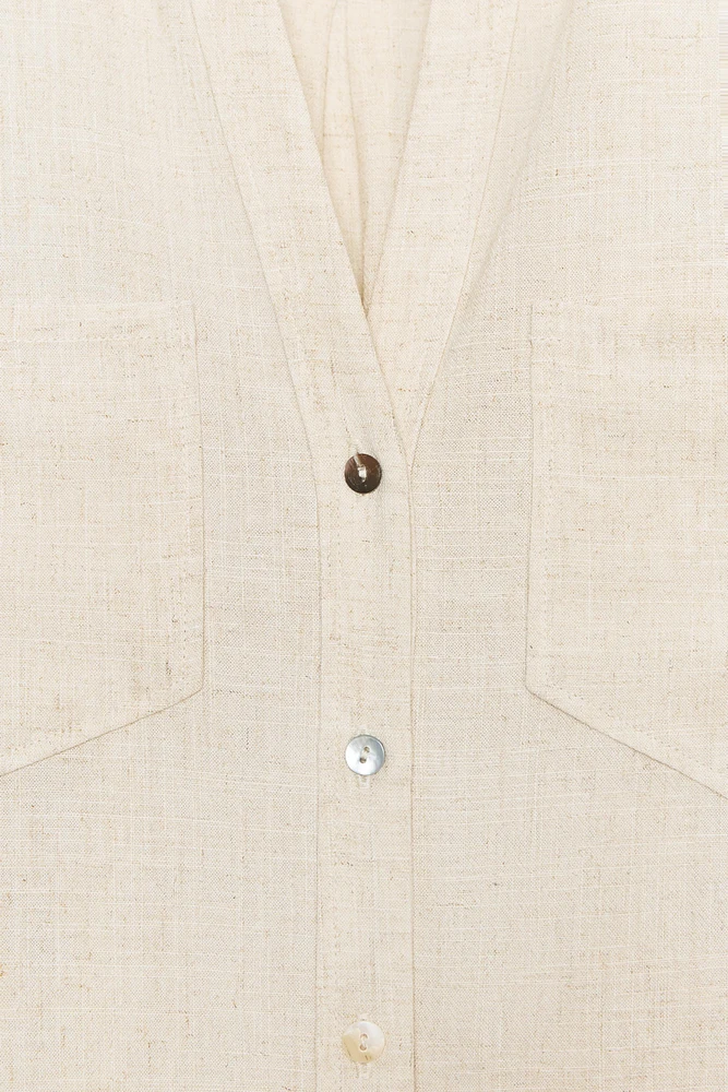 SHORT LINEN SHIRT