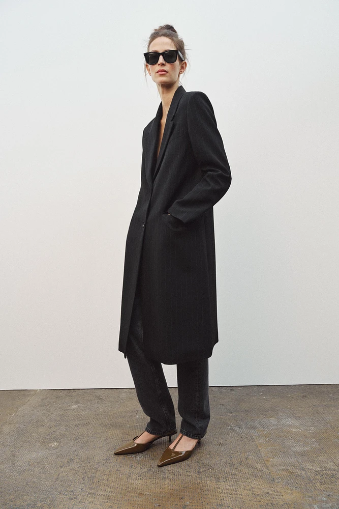 ZW COLLECTION Pinstripe Frock Coat