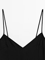 Robe longue fluide à col en V