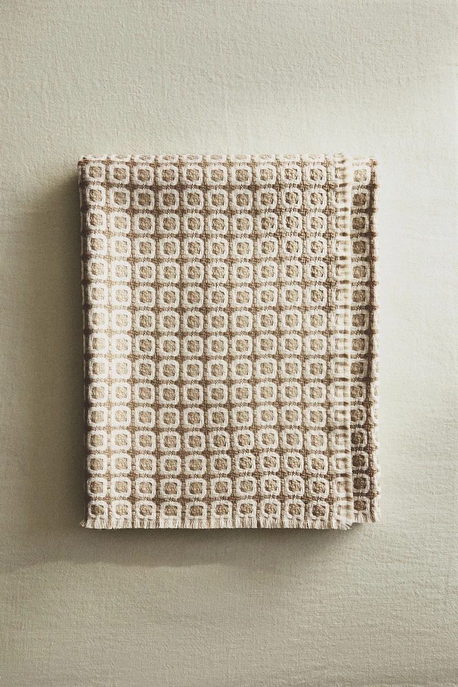 TEXTURED CHECK BLANKET