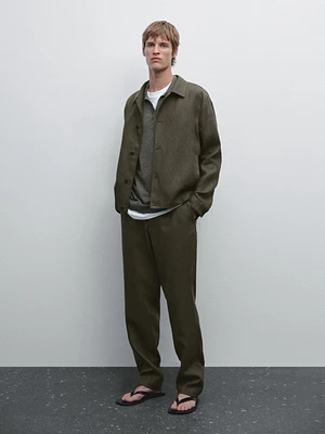 100% linen overshirt