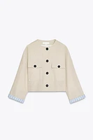 VESTE COURTE AVEC LIN