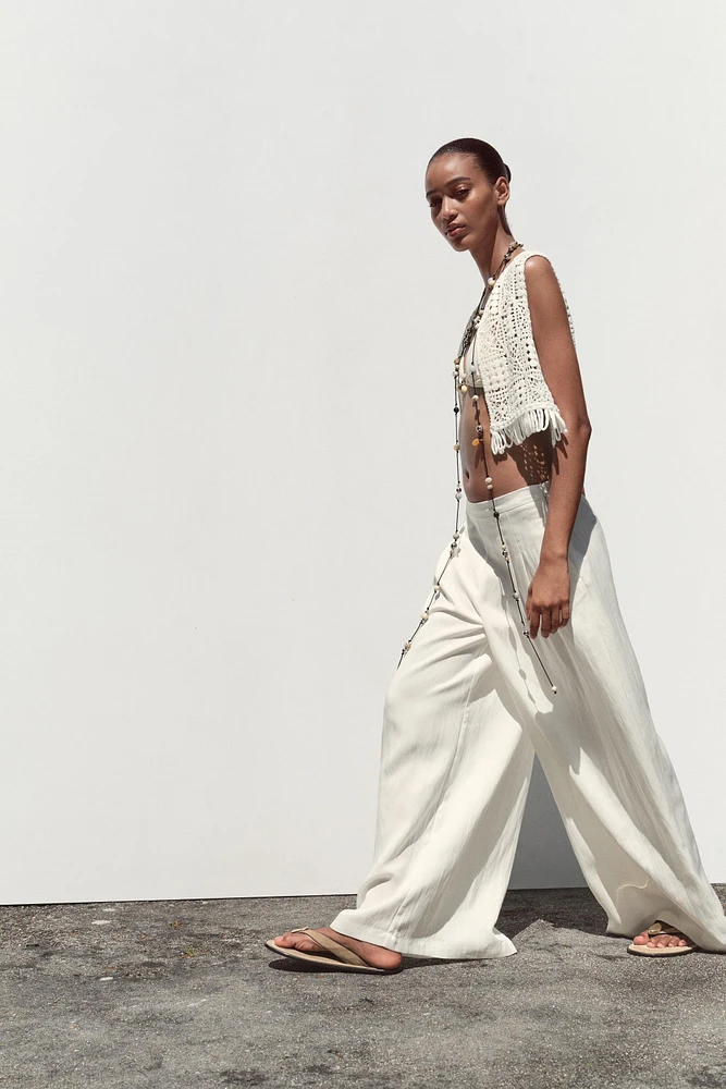 FRINGED MACRAMÉ VEST