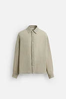 CHEMISE RELAXED FIT MÉLANGE DE LIN