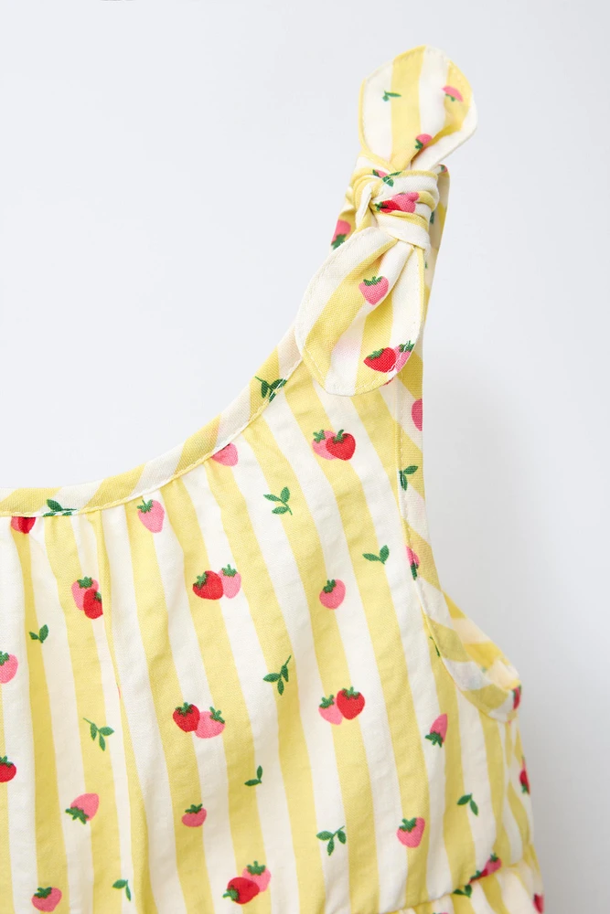 ROBE RAYURES FRAISES