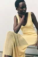 COMBINATION RIB KNIT DRESS