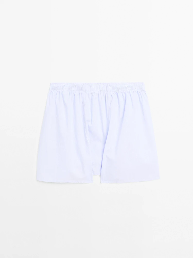 100% cotton micro-striped boxers