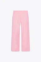 PANTALON DROIT AVEC LIN