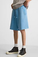 WASHED RELAXED FIT JOGGER SHORTS