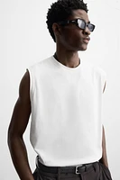 RELAXED FIT TEXT TANK TOP