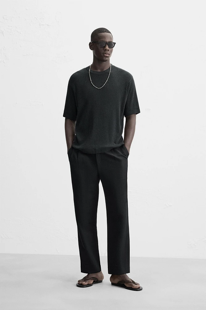 JACQUARD KNIT T-SHIRT