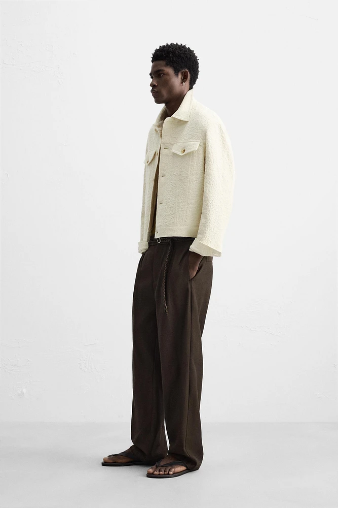 VESTE JACQUARD TEXTURÉE