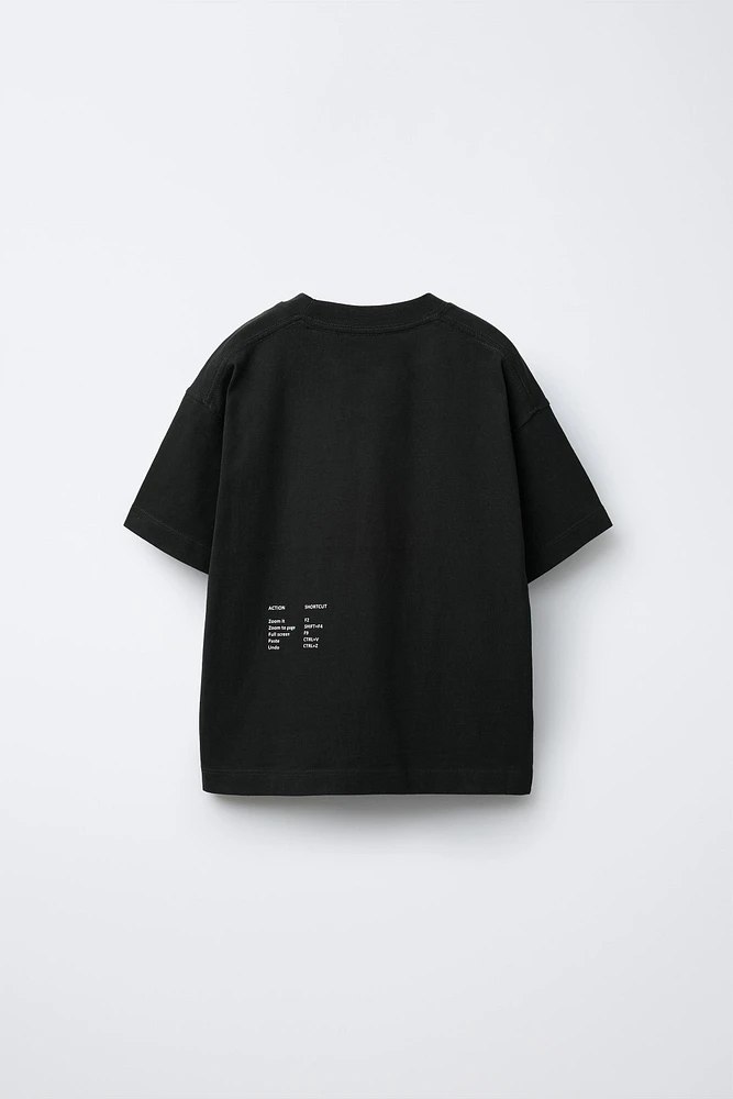 HEAVY WEIGHT EMBROIDERED TEXT T-SHIRT