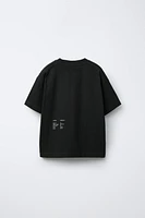 HEAVY WEIGHT EMBROIDERED TEXT T-SHIRT