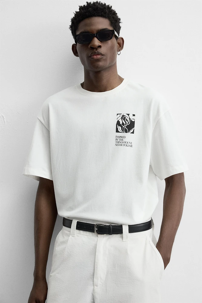 T-SHIRT IMPRIMÉ À TEXTURE
