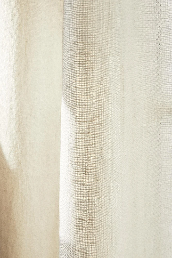 HIGH OPACITY WHITE LINEN CURTAIN